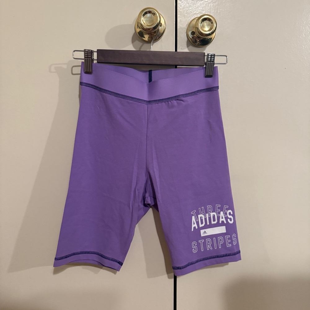Adidas Purple Bike Shorts, XS
